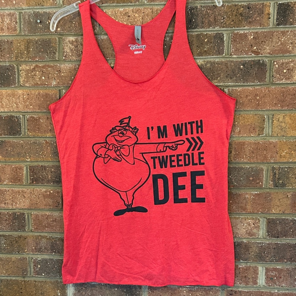 Disney Red Tweedle Dee Graphic Racerback Tank